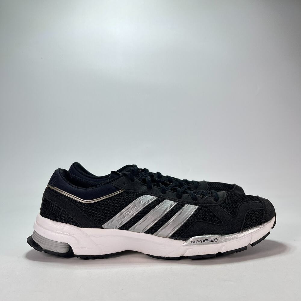 adidas Marathon 10 Core Black Silver Metallic Running Shoes G59228 Men's Size 13